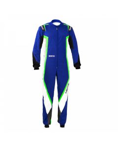 Sparco Kerb Kart Suit-BLUE/BLACK/WHITE/GREEN-EXTRA-SMALL