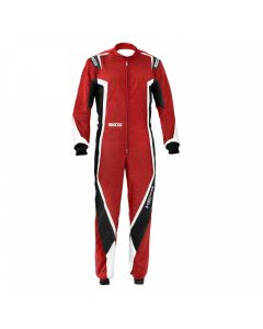 Sparco Kerb Kart Suit-RED/WHITE/BLACK-EXTRA-SMALL