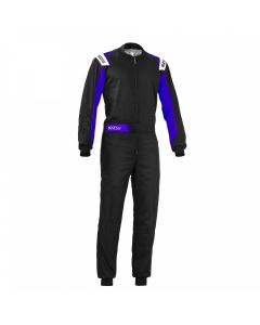 Sparco Rookie Kart Suit-BLUE/BLACK-EXTRA-SMALL